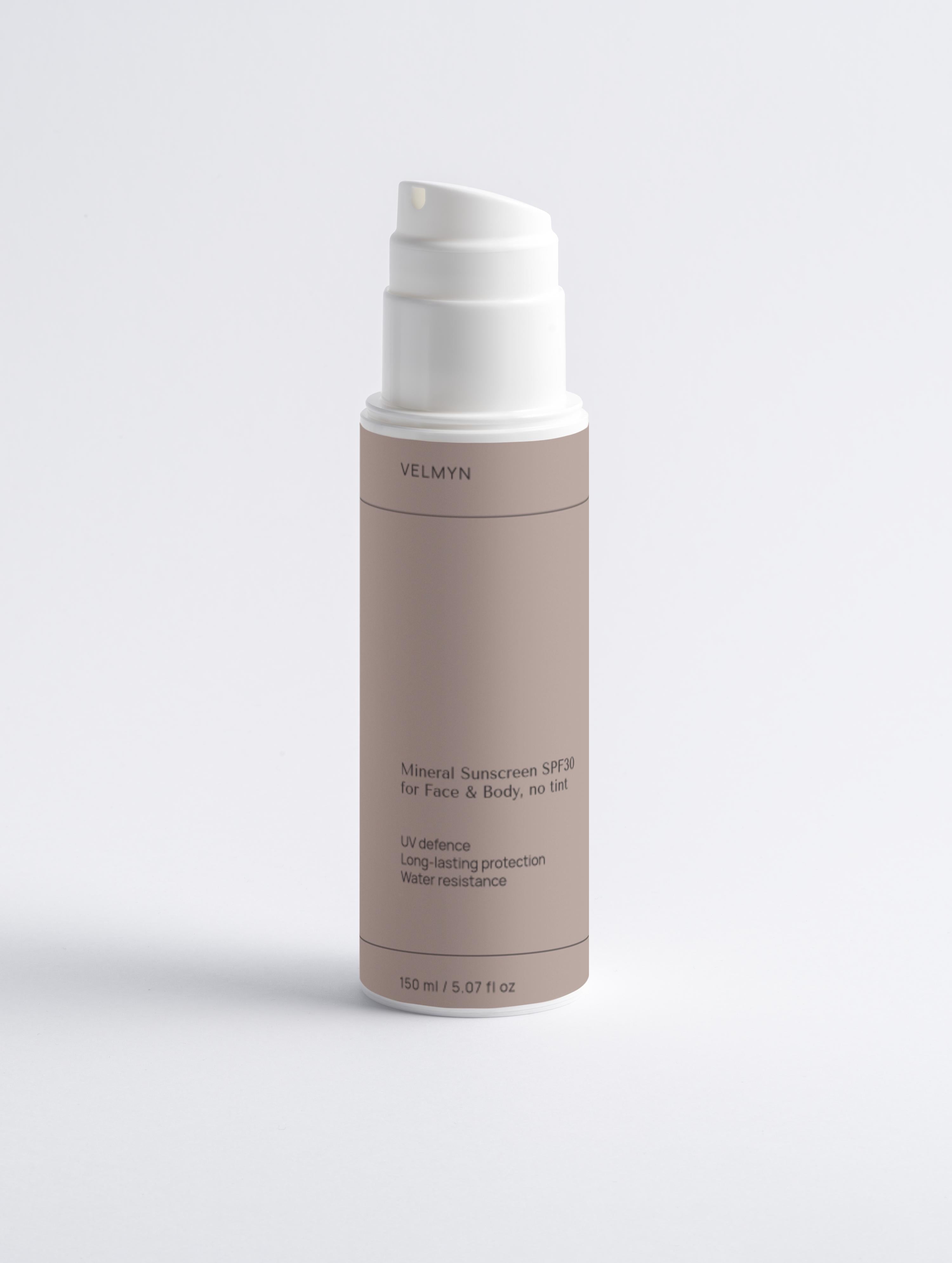 Mineral Sunscreen SPF30 for Face & Body, no tint